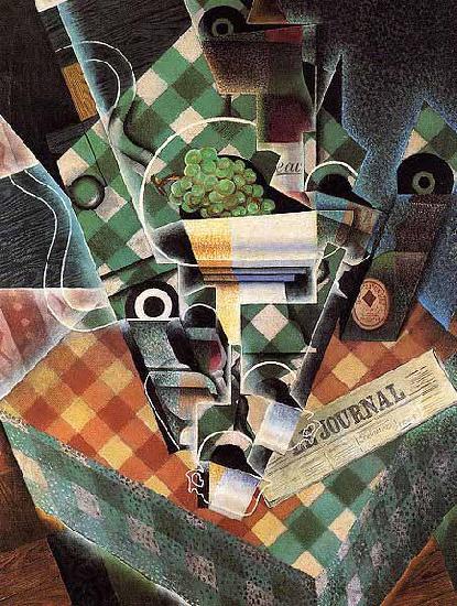 Juan Gris Still Life with Checked Tablecloth China oil painting art